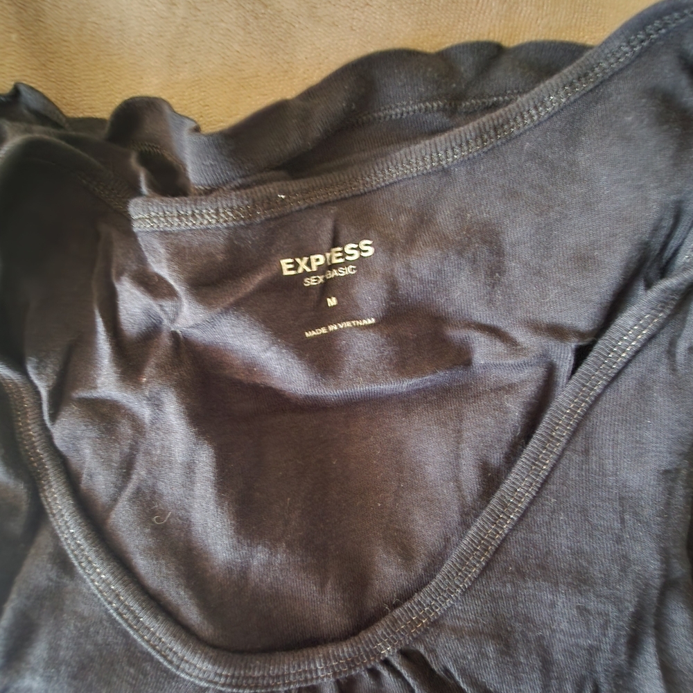 Express Black Basic Top - Picture 2 of 3